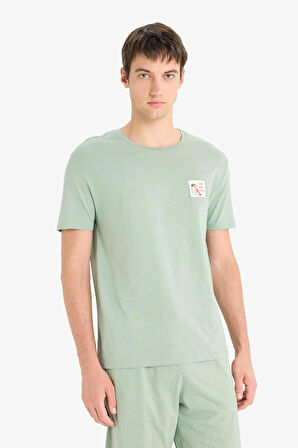 Pijama Takımı Baskılı Kısa Kollu Üst Şort 