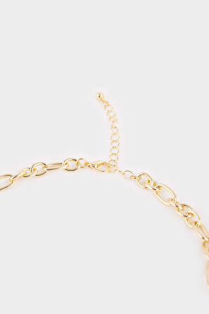 Kadın Çelik Siyah Göz Detaylı Kolye