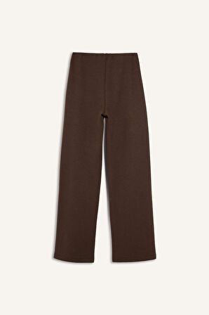 Wide Leg Düz Paça Pike Pantolon