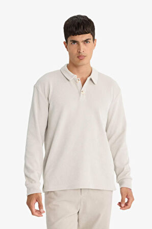 Regular Fit Polo Yaka Sweatshirt