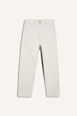 %100 Pamuk Baggy Fit Geniş Paça Jean Pantolon