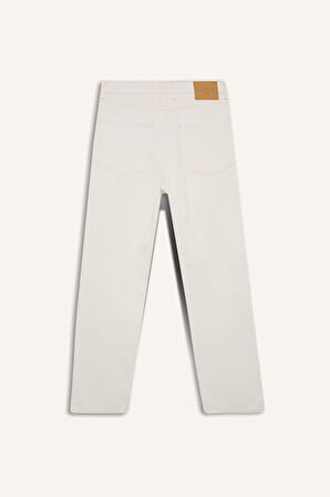 %100 Pamuk Baggy Fit Geniş Paça Jean Pantolon