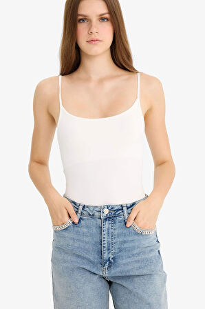 İnce Askılı Basic Düz Çıtçıtlı Body