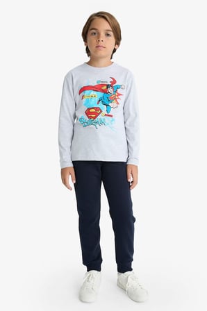 Superman Bisiklet Yaka Uzun Kollu Tişört Erkek Çocuk F9268A825AUGR400