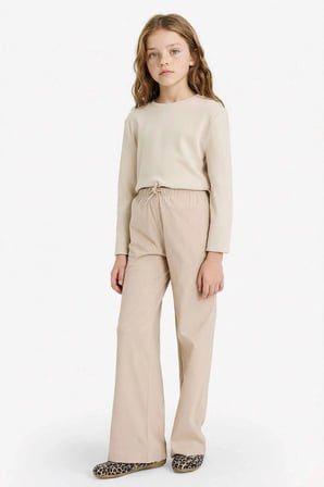 Defacto G0338A8BG187 Bej Wıde Leg Pantolon Kız Çocuk