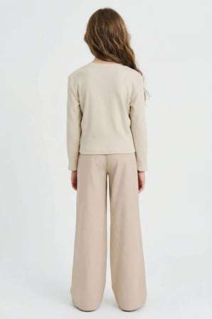 Defacto G0338A8BG187 Bej Wıde Leg Pantolon Kız Çocuk