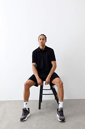 DeFactoFit Standart Fit Polo Yaka Sporcu Modal Kısa Kollu Polo Tişört