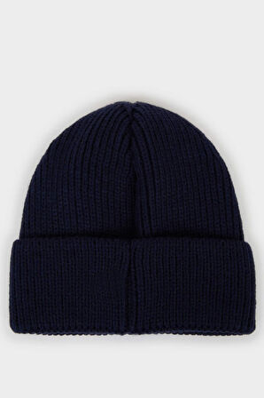 Erkek Etiket Baskılı Bere