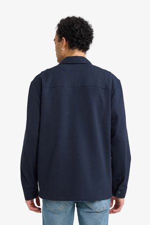 DeFacto Regular Fit Klasik Yaka Cepli Çıtçıtlı Esnek Kumaş Gömlek Ceket F8525AX26SPNV64