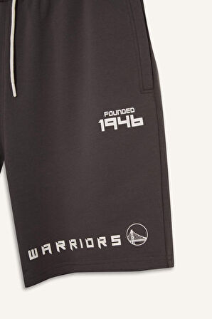 DeFactoFit NBA Golden State Warriors Standart Fit Kısa Paça Şort
