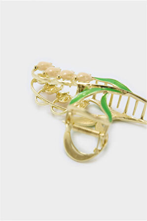 Kadın Lale Detaylı Mandal Toka