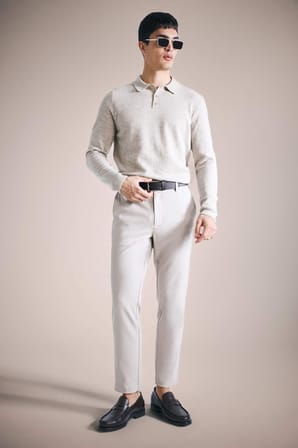 DeFacto %100 Yün Standart Fit Polo Yaka Kazak F3121AX25WNBG300