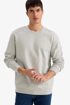 DeFacto REGULAR FIT %100 Pamuk Basic Sweatshirt E8339AX26SPGN1255
