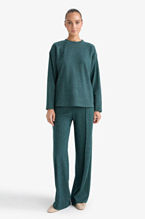 Relax Fit Bisiklet Yaka Sweatshirt