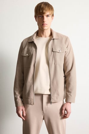 DeFacto Slim Fit Astarlı Fermuarlı Cepli Mevsimlik Mont D7533AX26SPBG716