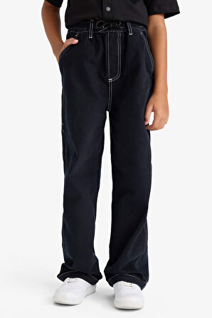 Erkek Çocuk Loose Fit Standart Paça Gabardin Pantolon