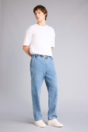 DeFacto Yumuşak Dokulu Wide Leg Jean Pantolon G9104AX26SPNM39
