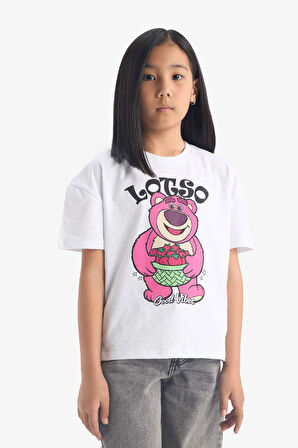 DeFacto Kız Çocuk Toy Story Relax Fit Bisiklet Yaka Kısa Kollu Tişört E6557A825HSWT83