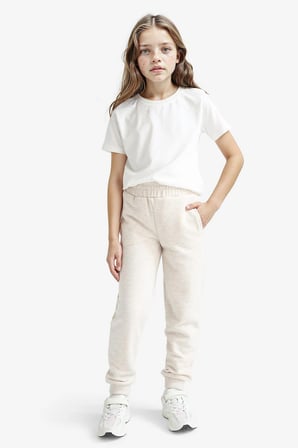 Standart Fit Basic Düz Beli Lastikli Okul Jogger Eşofman Altı Kız Çocuk Y1226A625AUBG667