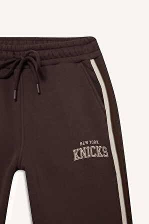 DeFactoFit NBA New York Knicks Cepli Jogger Paça Standart Boy Pantolon