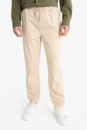 Jogger Fit Beli Bağcıklı Üç Cepli Pantolon