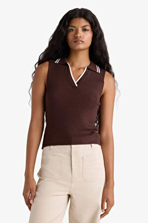 Fitted Polo Yaka Triko Atlet