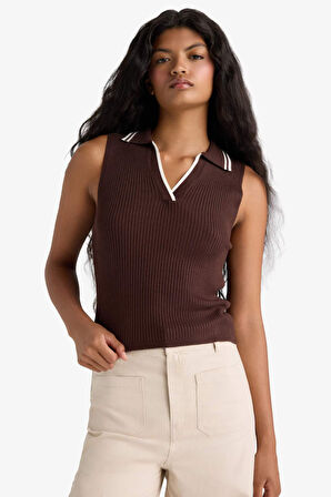 Fitted Polo Yaka Triko Atlet