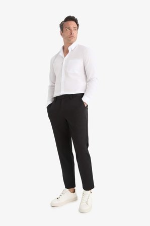 DeFacto Jogger Düz Paça Her Yöne Esneyen Kumaş Pantolon T6317AZ25AUBK27