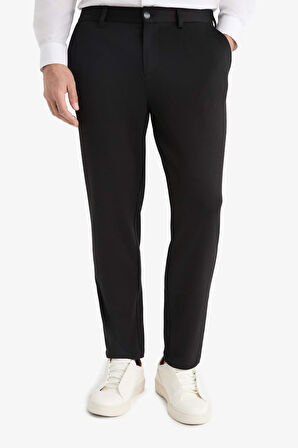 Jogger Fit Cepli Esnek Kumaş Düz Paça Pantolon