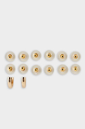 Kadın 7'li Gold Küpe