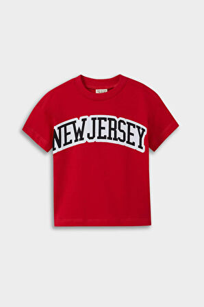 DeFacto Erkek Bebek Bisiklet Yaka Baskılı Kısa Kollu Tişört F3916A525AURD79