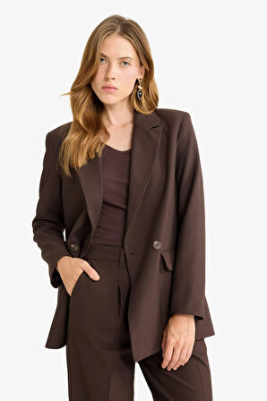 Oversize Geniş Kalıp Ceket Yaka Blazer Ceket