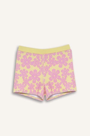 Çiçekli Şortlu Bikini Kız Çocuk