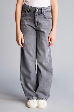 Straıght Wıde Jean Pantolon Kız Çocuk G9536A826SPNM55