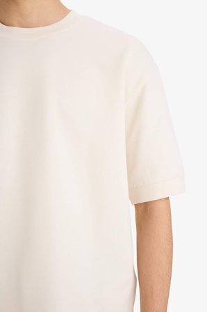 DeFacto Pamuklu Nefes Alabilen Loose Fit Baskılı Tişört F8128AX26SPER105