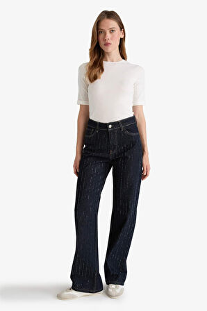 Slim Fit Dar Kesim Bisiklet Yaka Fitilli Kaşkorse Kısa Kollu Tişört