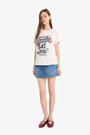 Coool Regular Fit Bisiklet Yaka Baskılı Kısa Kollu Tişört