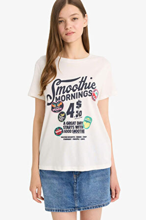 Coool Regular Fit Bisiklet Yaka Baskılı Kısa Kollu Tişört