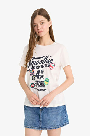 Coool Regular Fit Bisiklet Yaka Baskılı Kısa Kollu Tişört