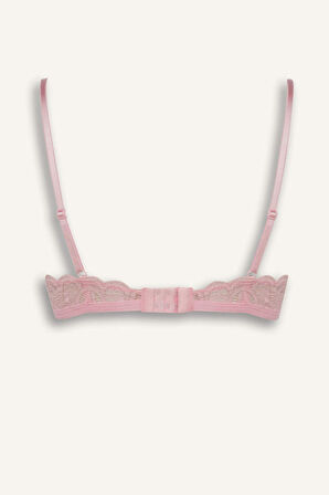 Simli Dantel Kapsız Pedsiz Balensiz Triangle Bra-Fall in Love
