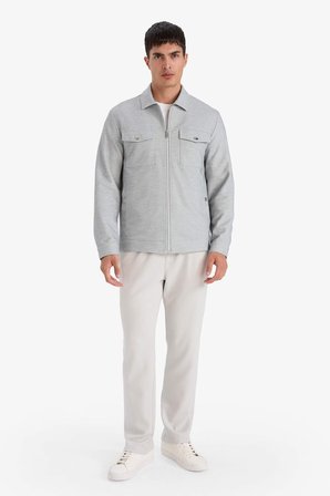 DeFacto Slim Fit Astarlı Fermuarlı Cepli Mevsimlik Mont D7533AX26SPGR221