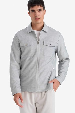 DeFacto Slim Fit Astarlı Fermuarlı Cepli Mevsimlik Mont D7533AX26SPGR221