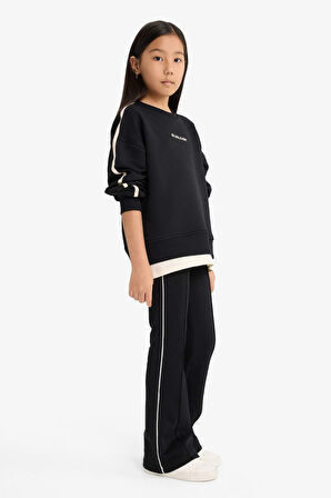 Kız Çocuk Flare Fit Beli Lastikli Eşofman Altı