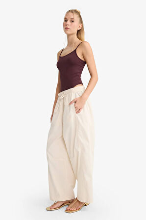 Coool Barrel Fit Normal Bel Gabardin Pantolon