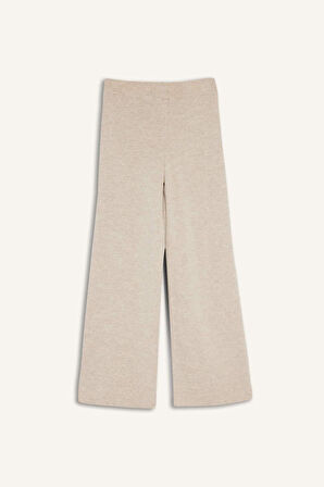 Kız Çocuk Beli Lastikli Wide Leg Pantolon