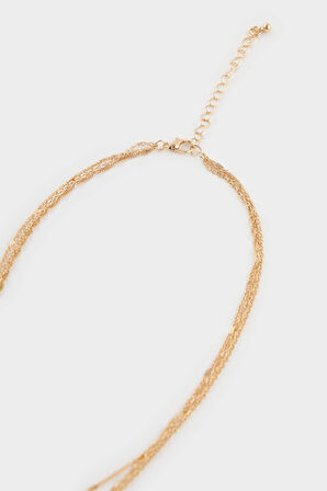 Kadın İnci Detaylı Gold Kolye