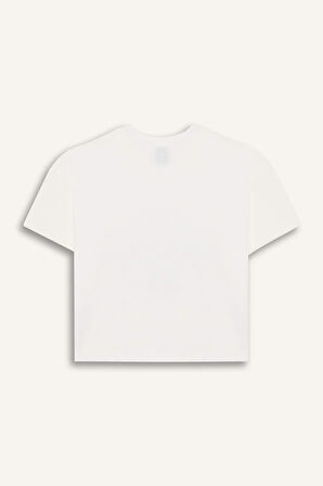 DeFacto Kız Çocuk NBA Los Angeles Lakers Bisiklet Yaka Kısa Kollu Tişört E7632A825HSER98