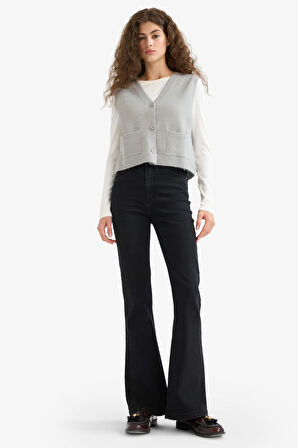 Regular Fit V Yaka Yelek