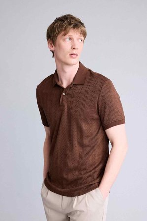 DeFacto Regular Fit Polo Yaka Kısa Kollu Triko Tişört C4140AX26SMBN271