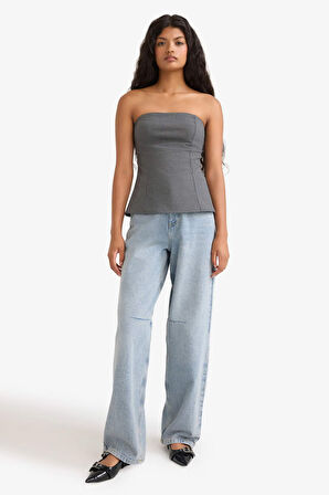 Fitted Straplez Bluz